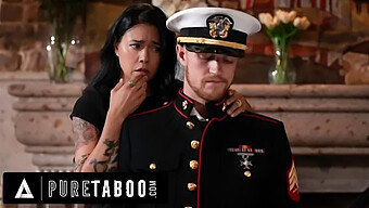 Dana Vespoli, A Grieving Widow, Seeks Comfort From Her Stepson In His Father'S Military Attire