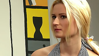 Innocent-looking blonde explores her wild side in explicit video