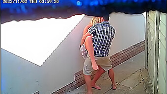 Outdoor Encounter Captured On Surveillance Footage In Public Restaurant