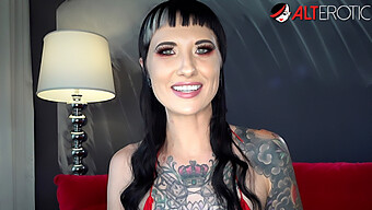 Kristy, The Petite Brunette, Flaunts Her Ink In 1080p