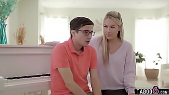 Busty Piano Instructor Bunny Madison Offers Reward To Eager Student