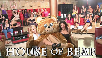 Sexy Women Pleasuring A Horny Bear During A Wild Cfnm Party!