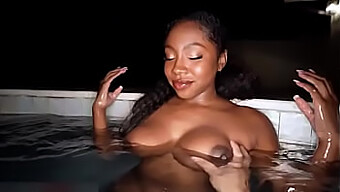 Natural Tits And Doggy Style Sex By The Pool